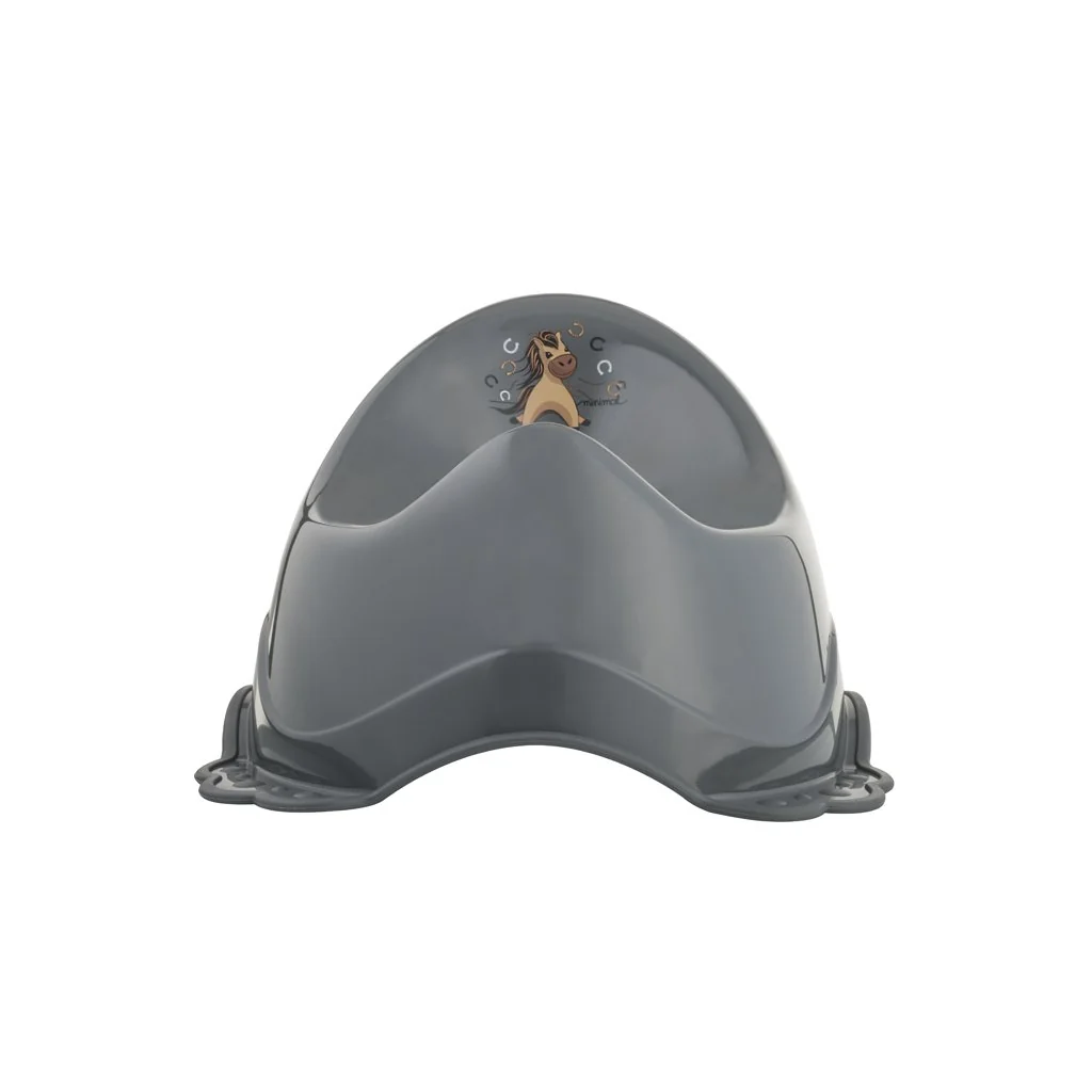 Maltex Nočník protiskluzový s hudbou Koník Minimal - steel grey