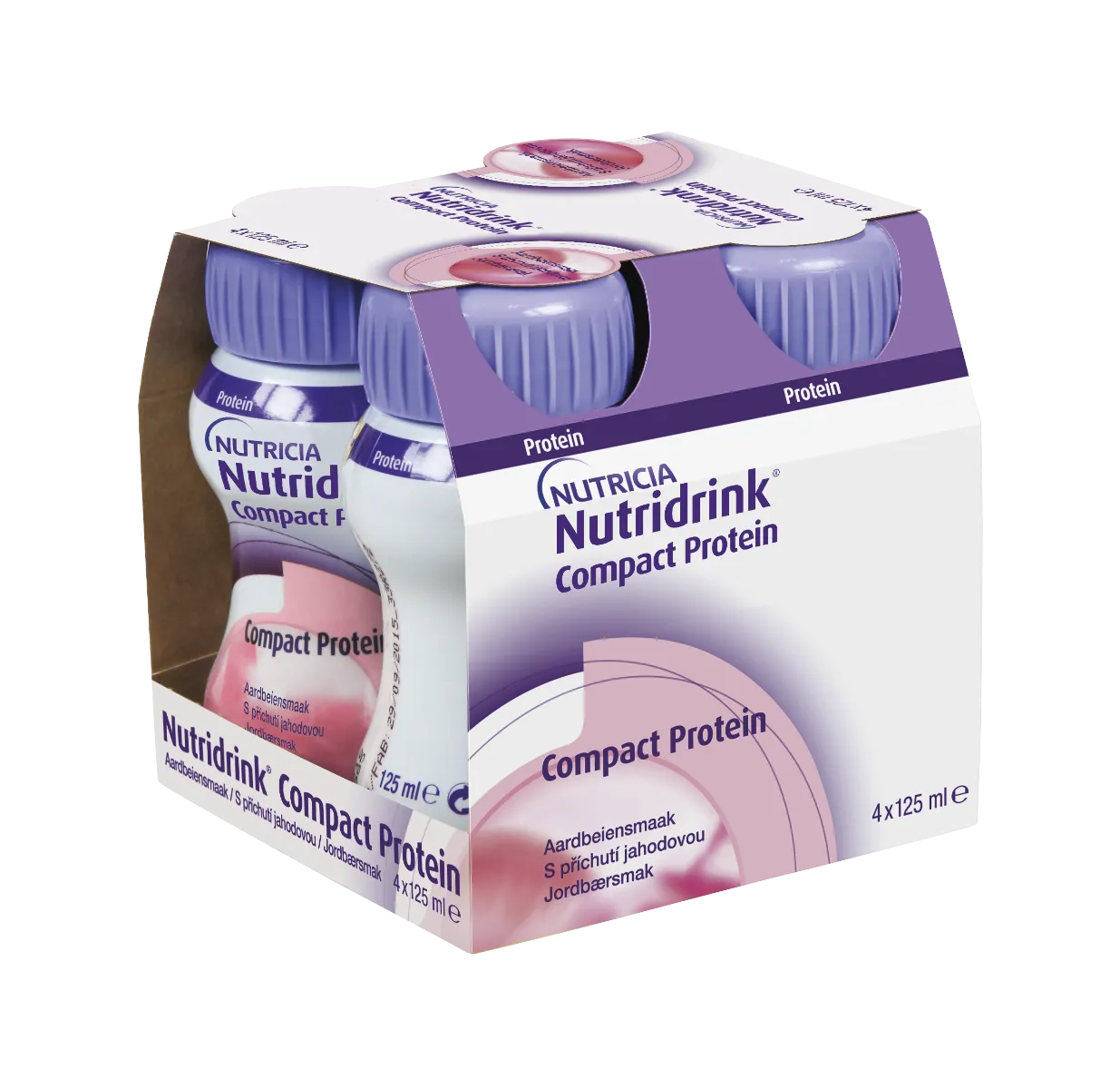Nutridrink Compact Protein s příchutí jahodovou 4x125 ml