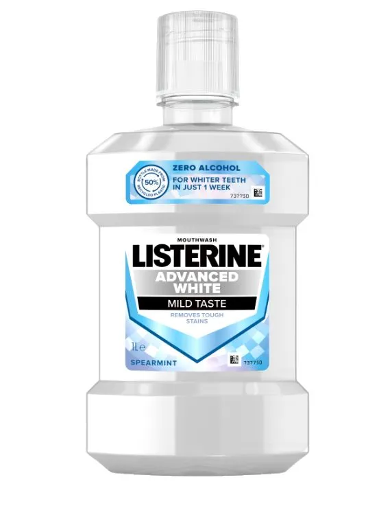 Listerine Advanced White Mild Taste ústní voda 1 l
