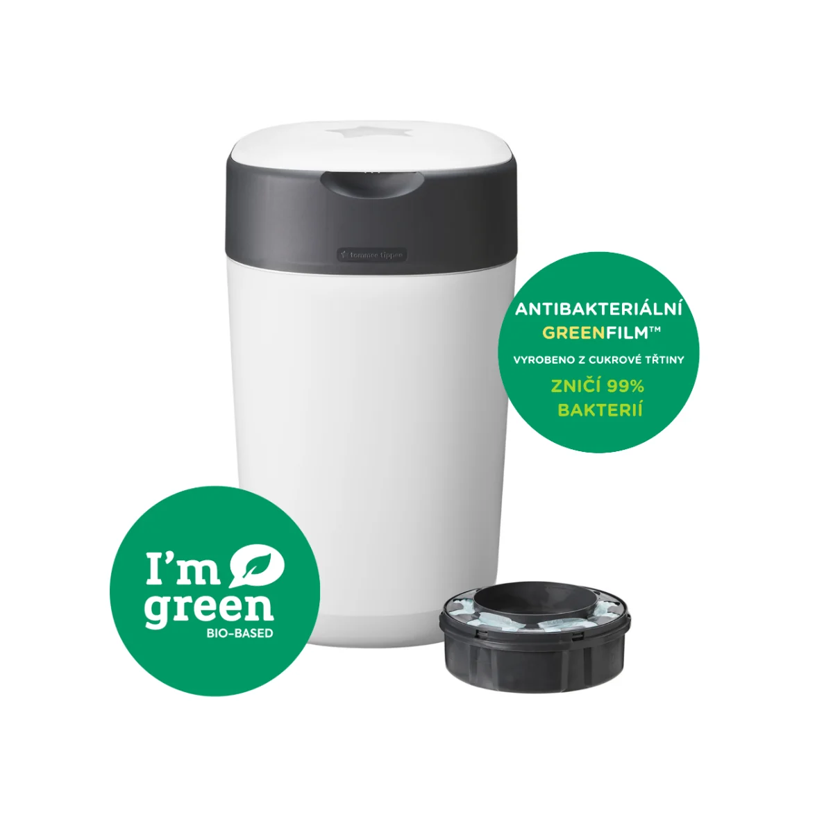 Tommee Tippee Koš na pleny Twist&Click 1 ks bílý