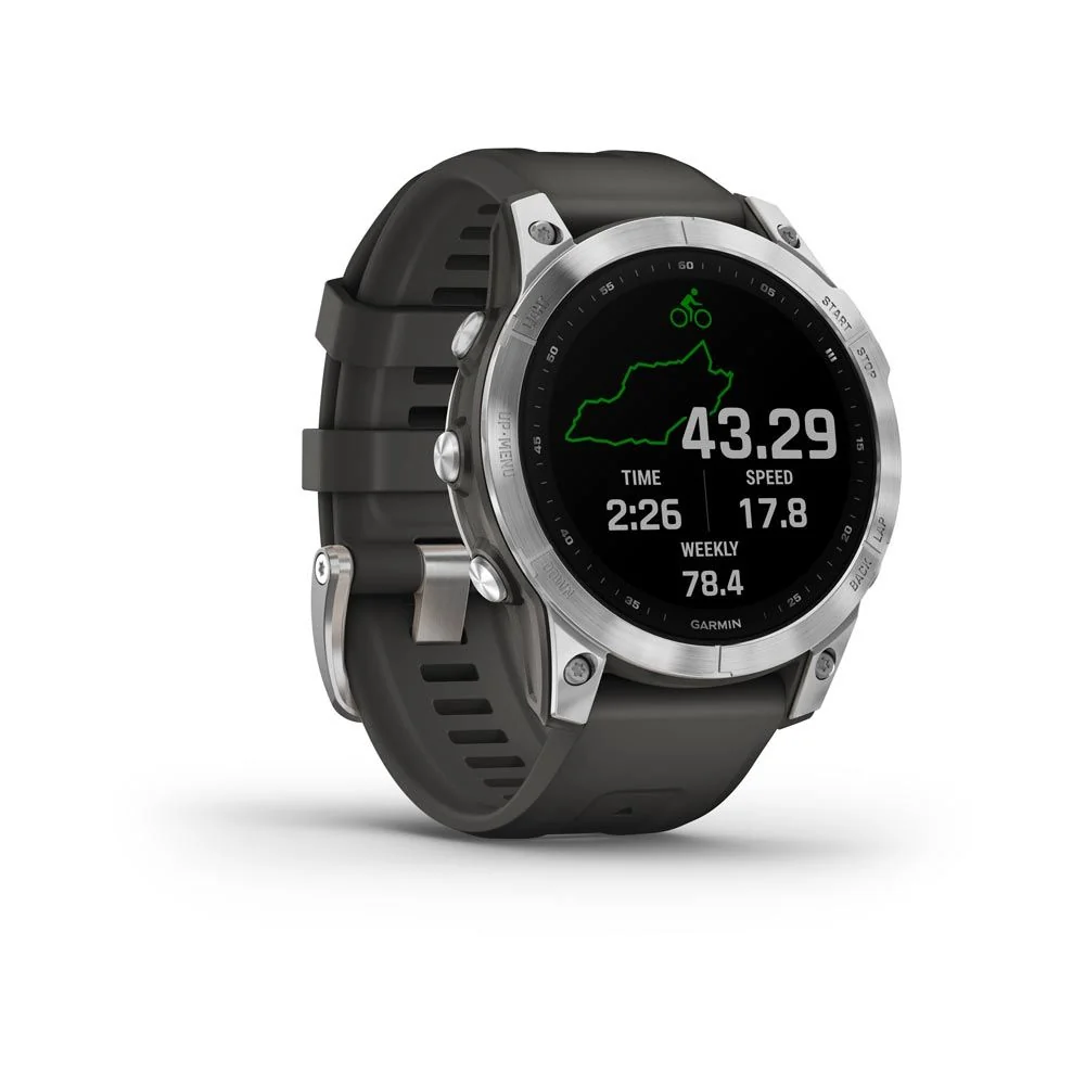 Garmin Fenix 7 Glass chytré hodinky Silver/Graphite