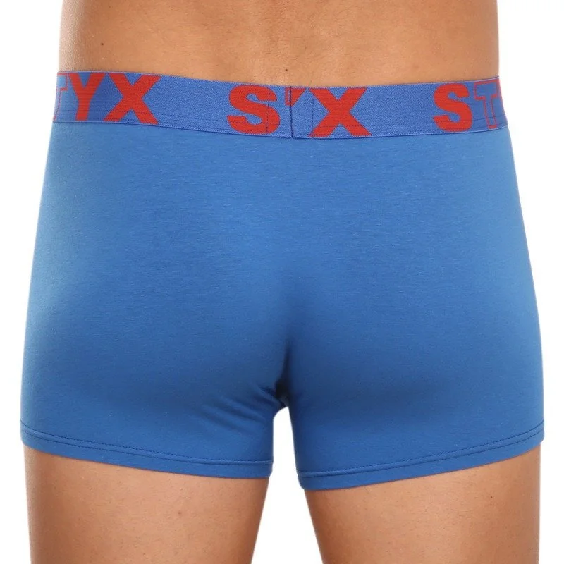 Styx 3PACK pánské boxerky sportovní guma modré (3G96789) M