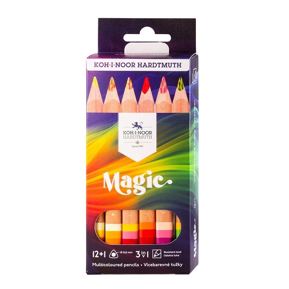 KOH-I-NOOR MAGIC 3404/N15  - trojhranné pastelky TR 11 - 12+1 ks