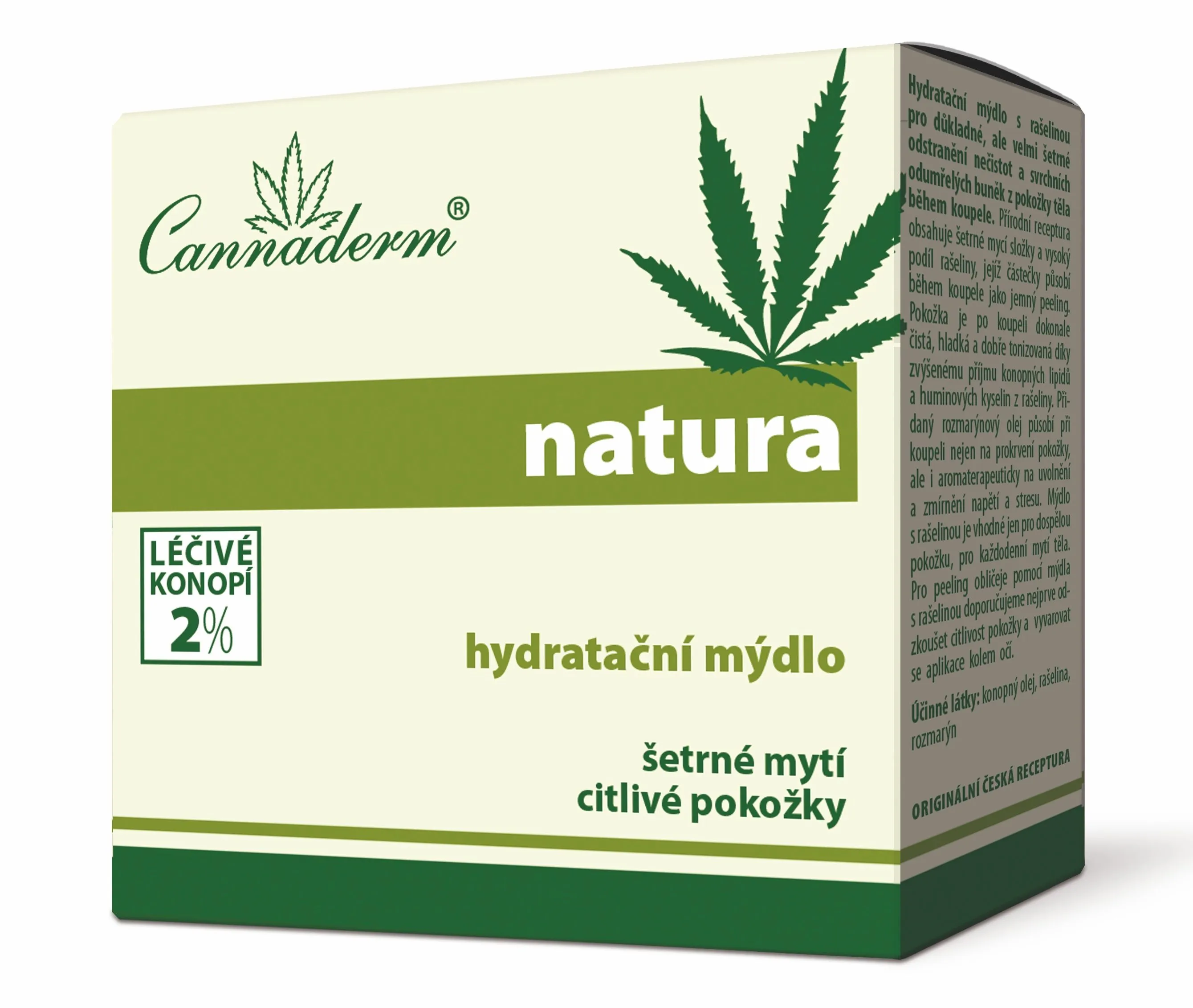 Cannaderm Natura Hydratační mýdlo pH 5.5 100 g