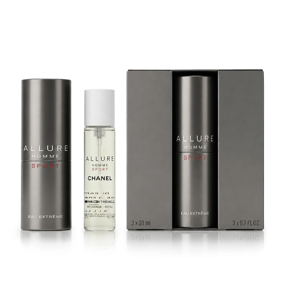 Chanel Allure Homme Sport Eau Extrême EDT plnitelný 20 ml + EDT náplň 2 x 20 ml M 2 x 20 ml M