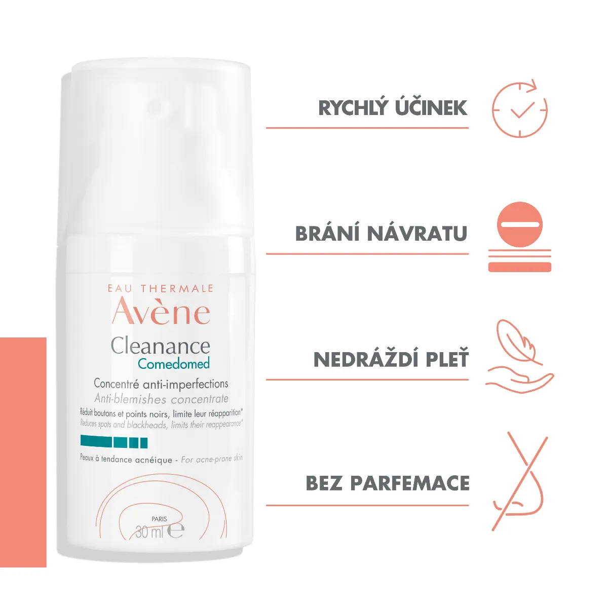 Avène Cleanance Comedomed koncentrovaná péče při nedokonalostech pleti 30 ml