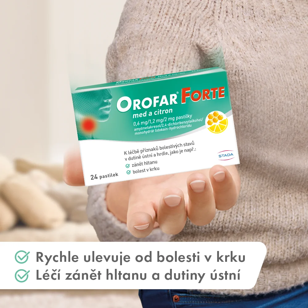 Orofar Forte med a citron 24 pastilek