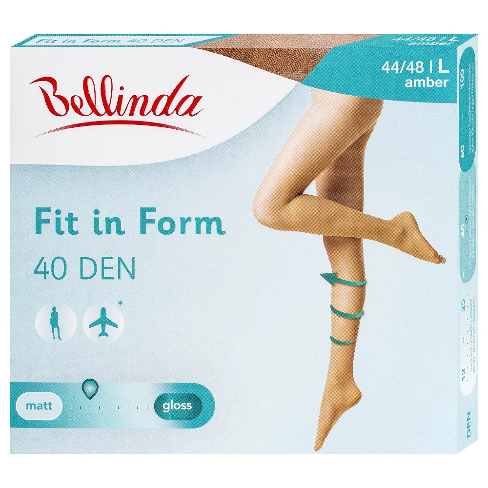 Bellinda Fit in Form 40 DEN vel.L punčochové kalhoty tělové
