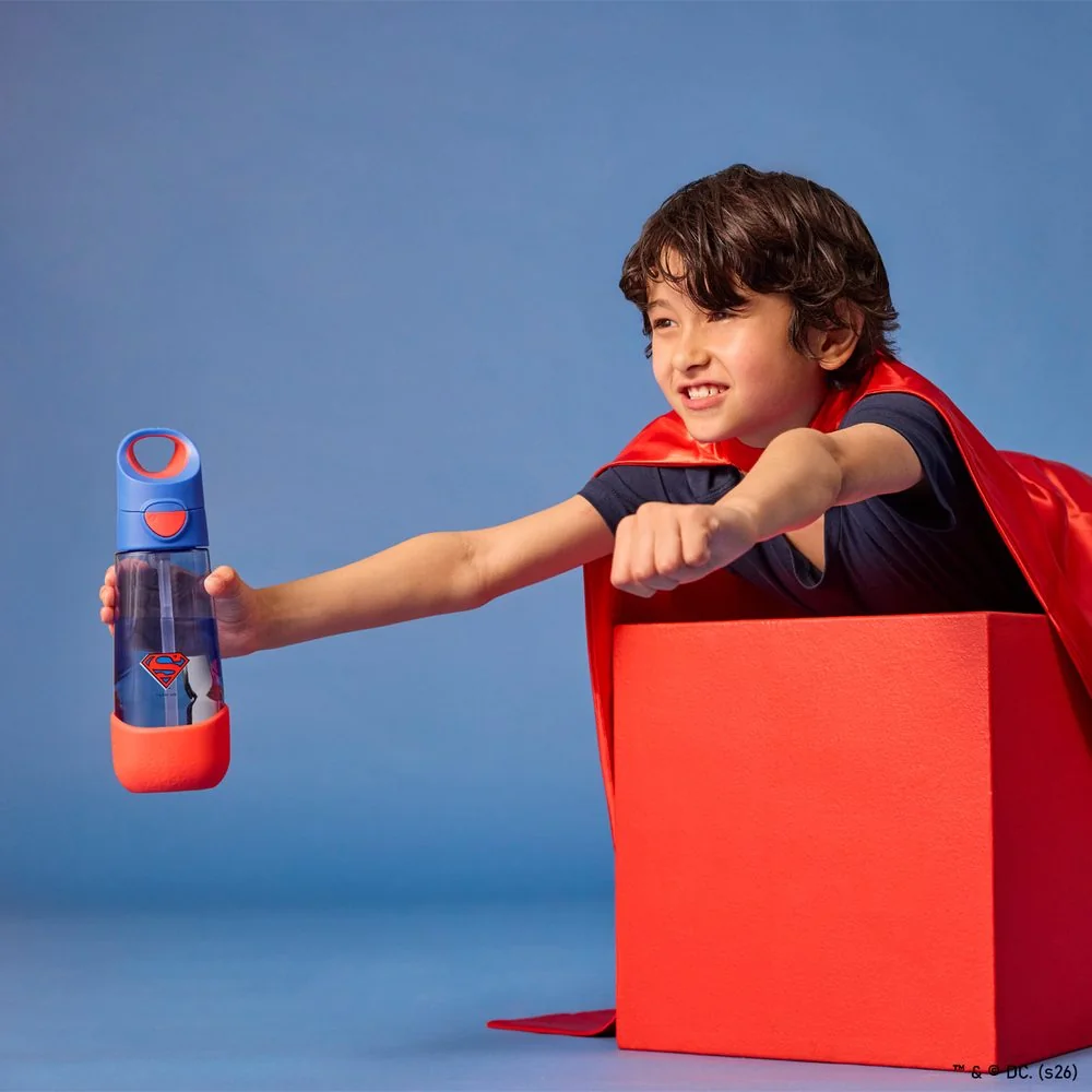 B.BOX Lahev na pití s brčkem 600 ml - Superman |