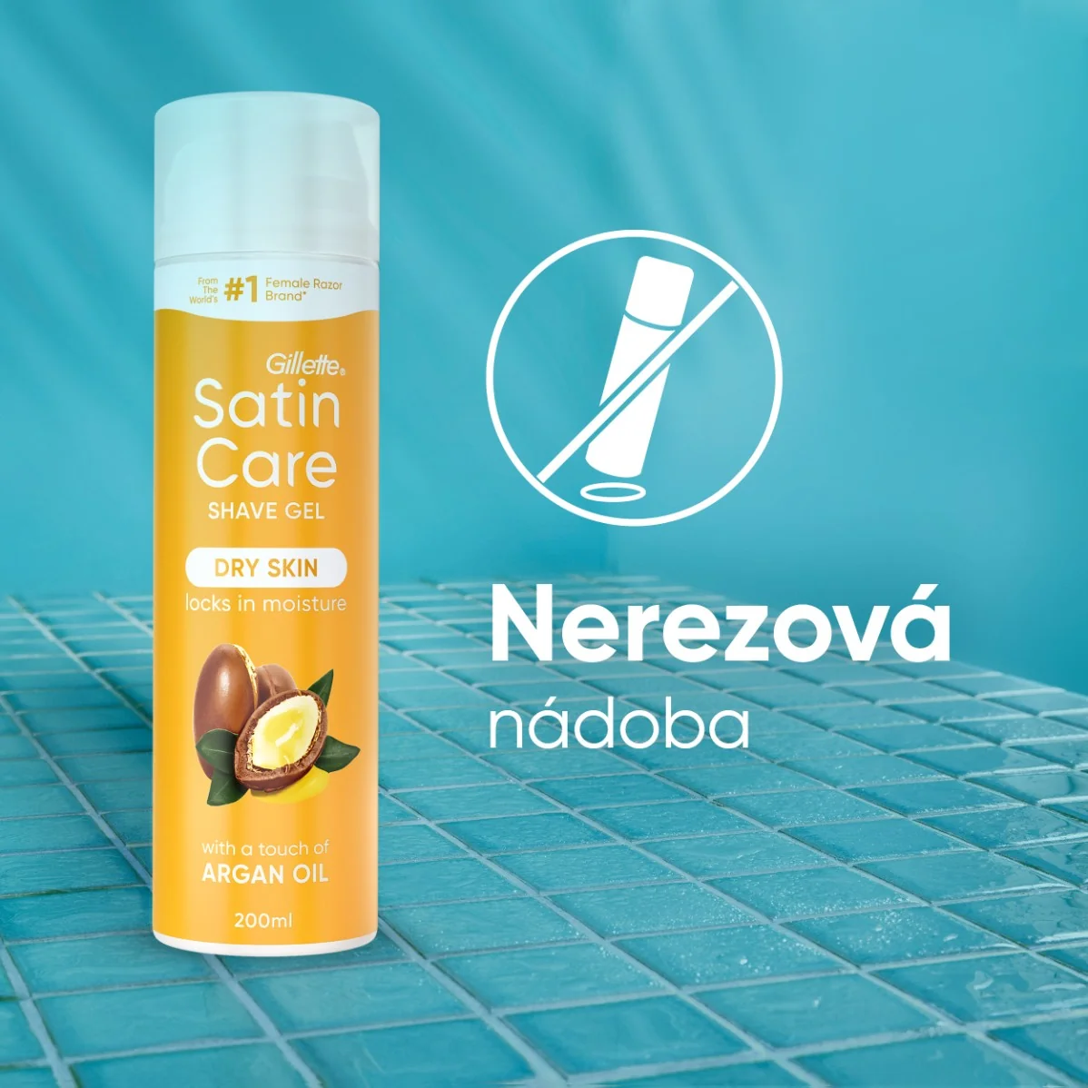 Gillette Venus Satin Care gel na holení s arganovým olejem 200 ml