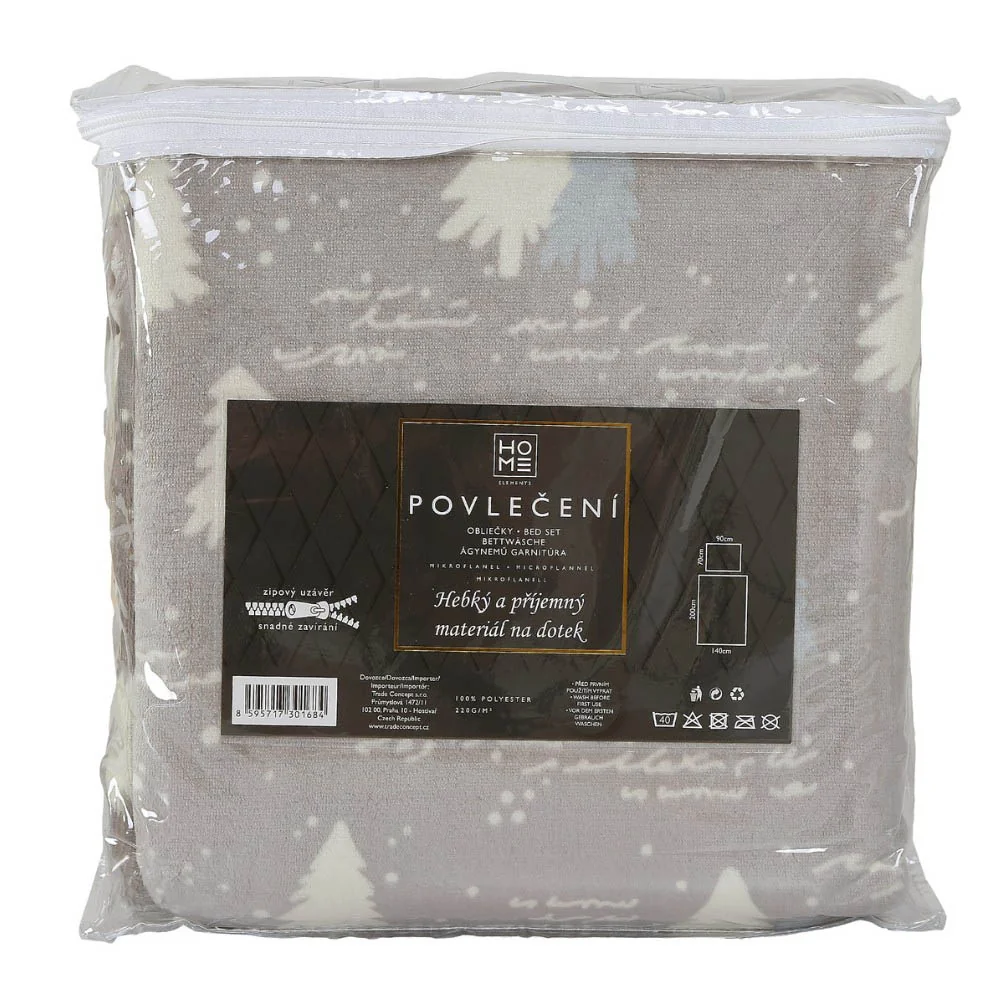 HOME ELEMENTS Povlečení mikroflanel Lesík