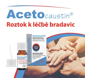 Acetocaustin. Roztok k léčbě bradavic. Bezbolestné a účinné řešení na běžné bradavice rukou i nohou. Acetocaustin. Roztok k léčbě bradavic. Bezbolestné a účinné řešení na běžné bradavice rukou i nohou.