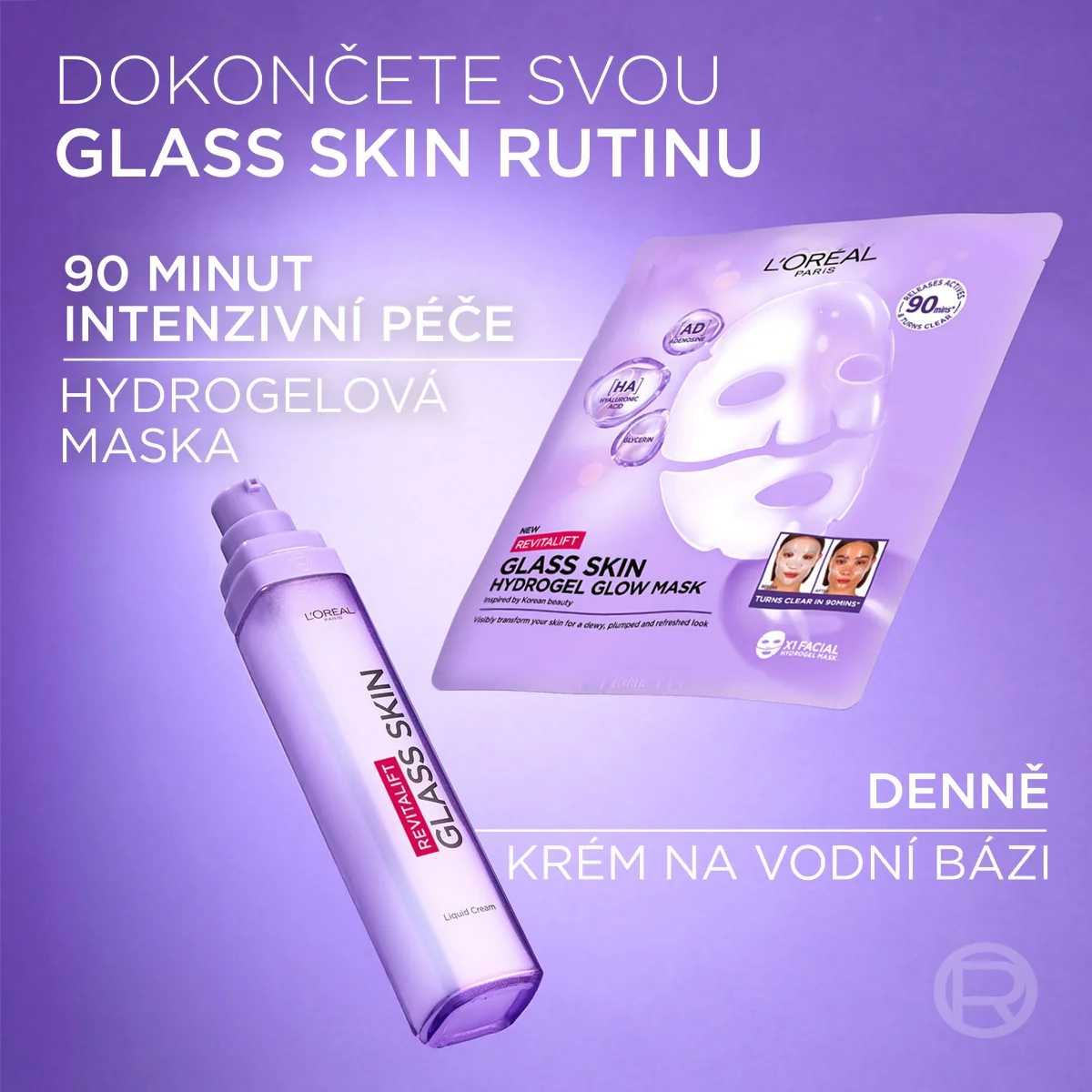 Loréal Paris Revitalift Filler Glass Skin krém na vodní bázi 50 ml