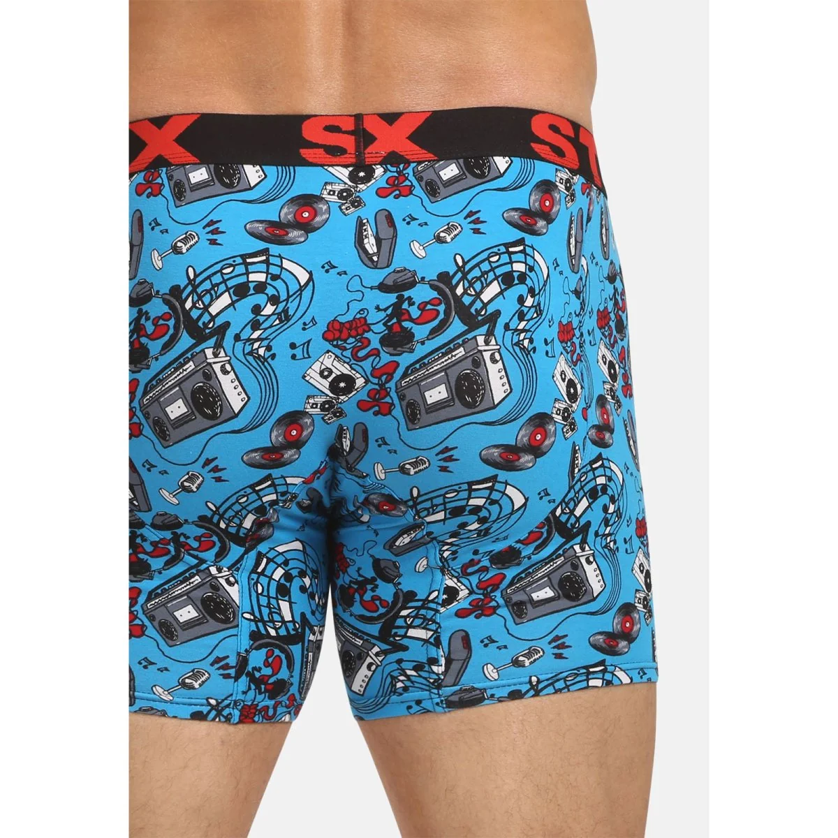 Styx Pánské boxerky long art sportovní guma hudba (UN1558) XL