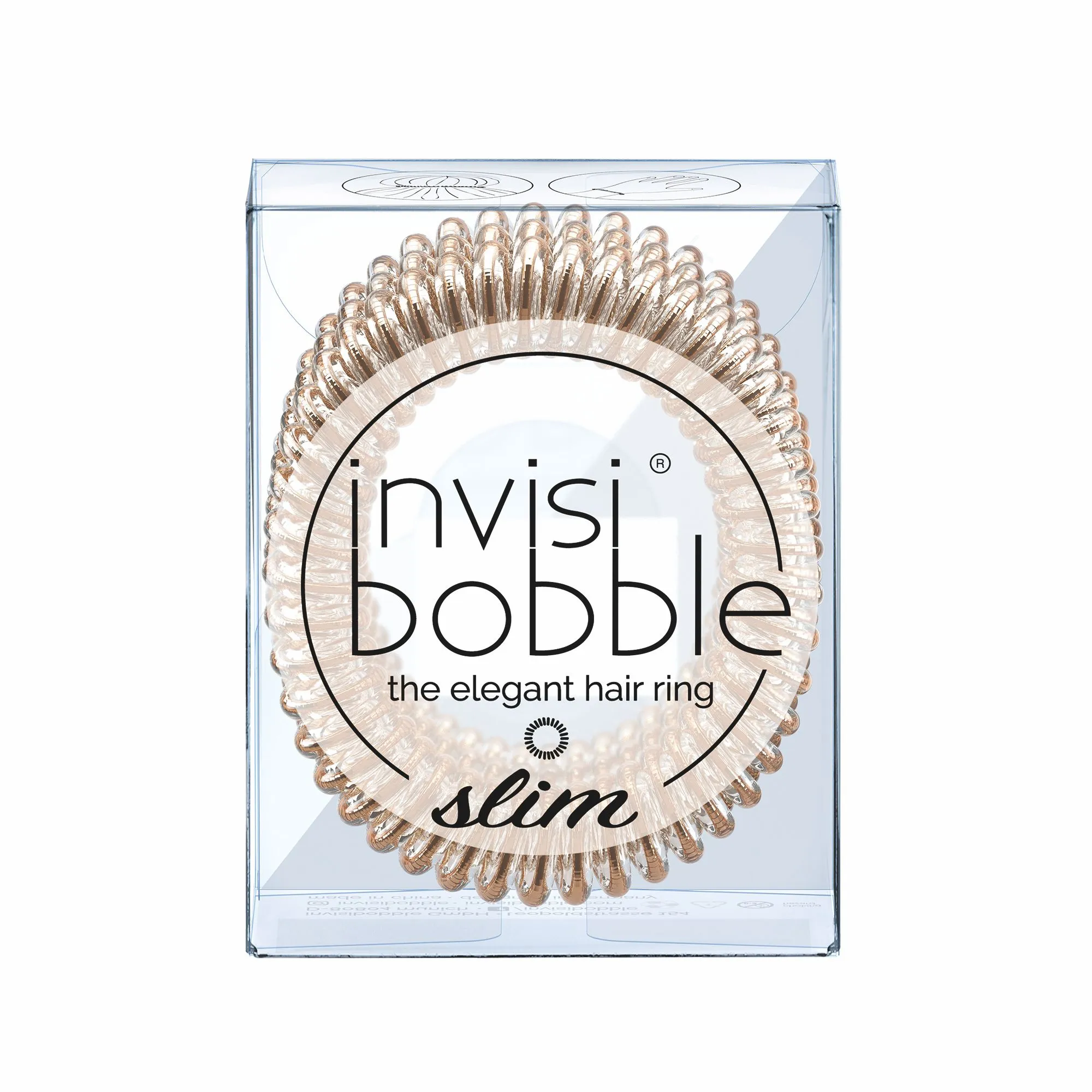 Invisibobble SLIM Bronze Me Pretty gumička do vlasů 3 ks