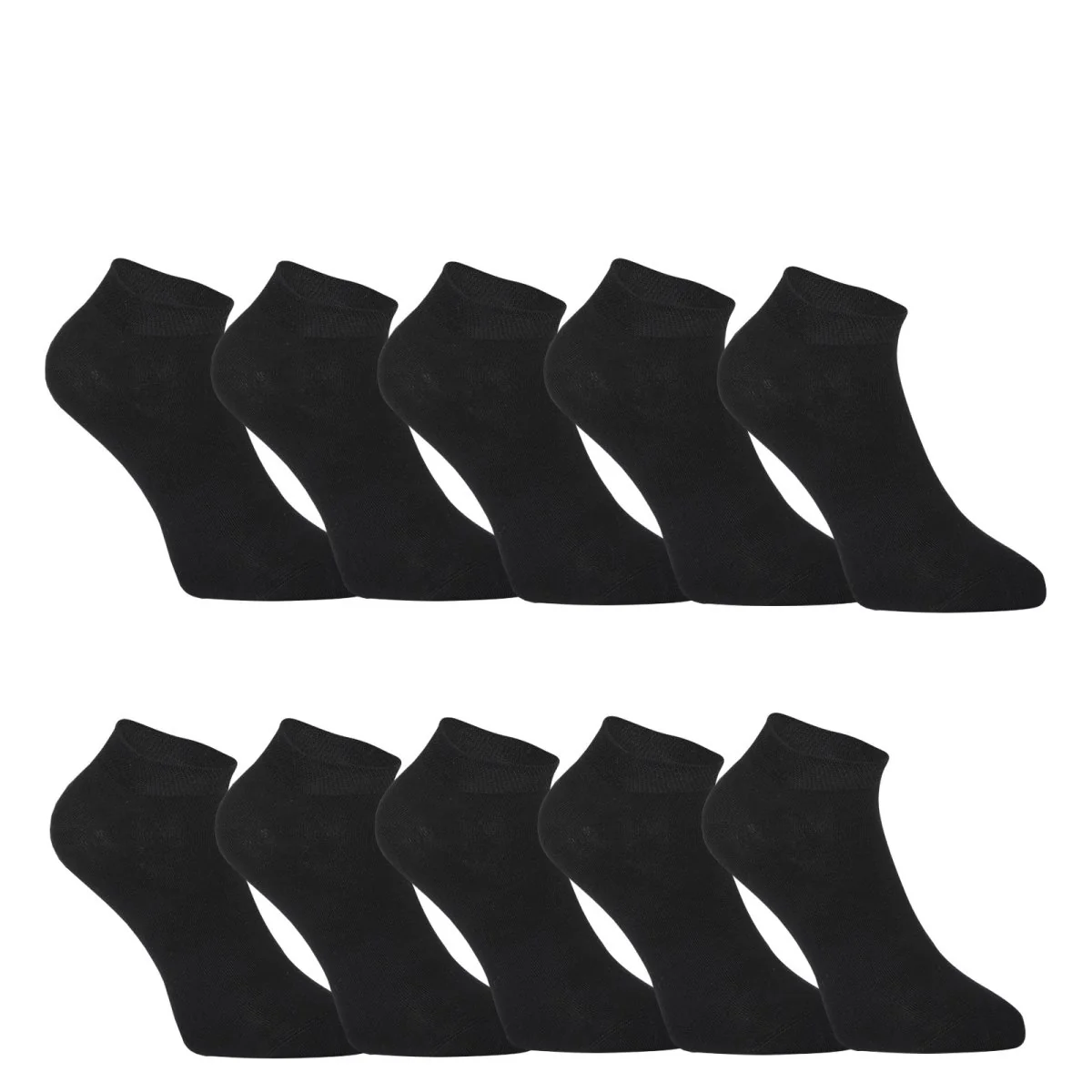 Styx 10PACK ponožky nízké bambusové černé (10HBN960) XL
