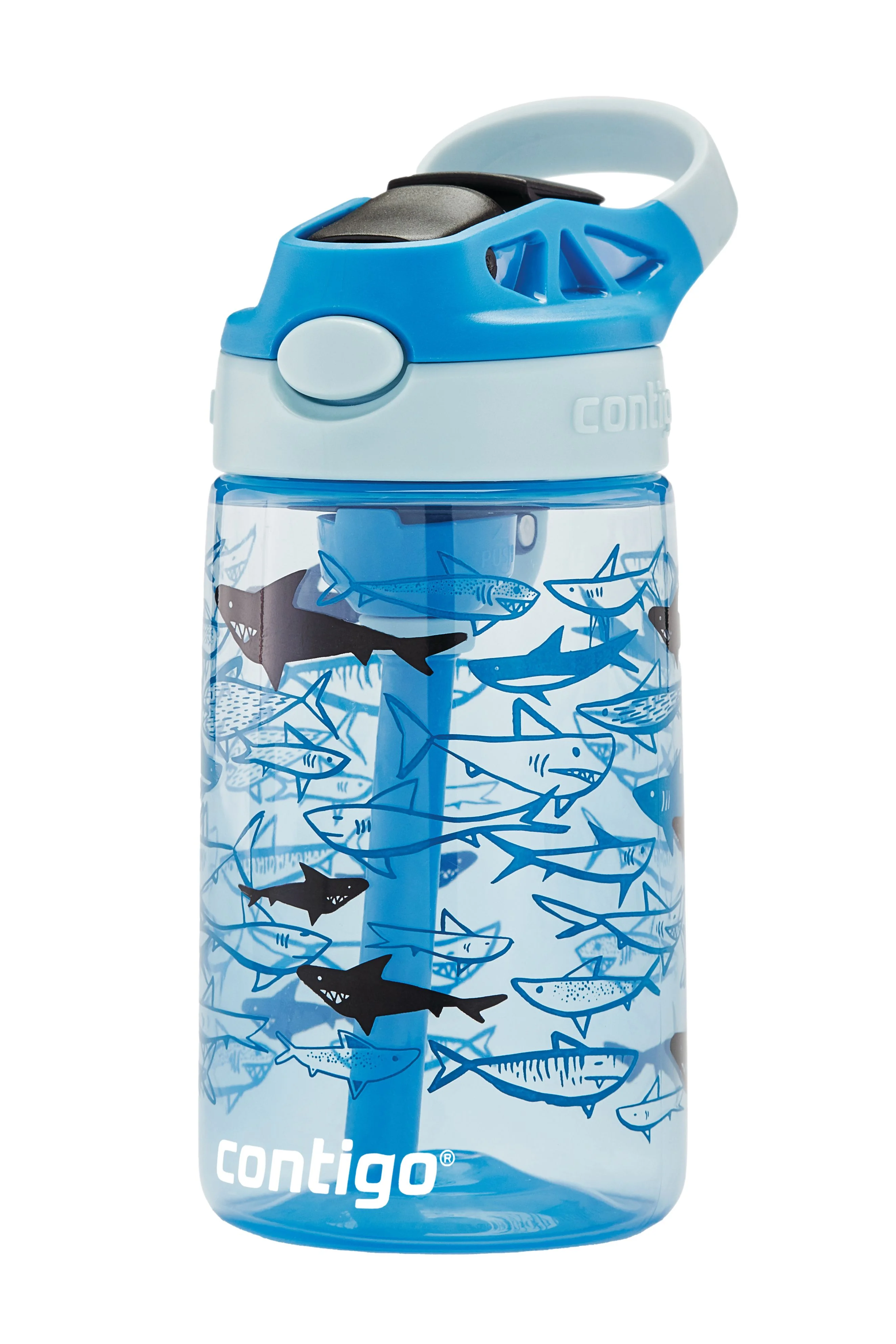 Contigo Dětská láhev Easy Clean Blue Sharks modrá 420 ml
