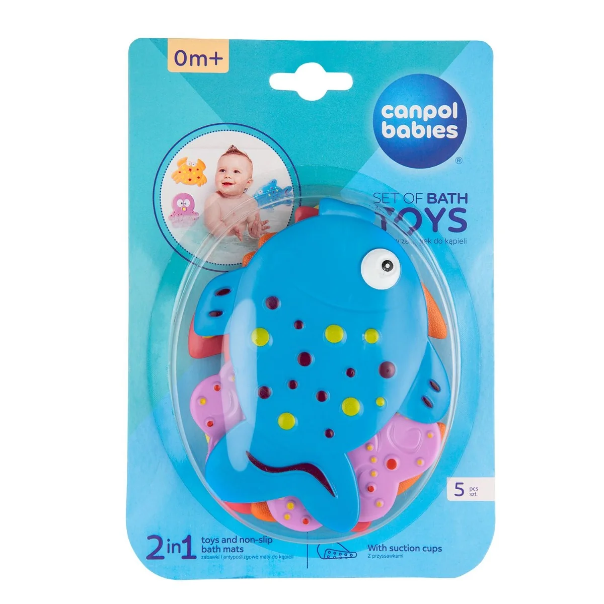 Canpol babies Protiskluzové podložky do vany 5 ks mini