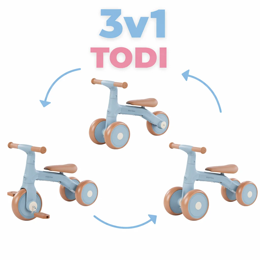 TULIMI Odrážedlo 3v1 Moovkee TODI - modré
