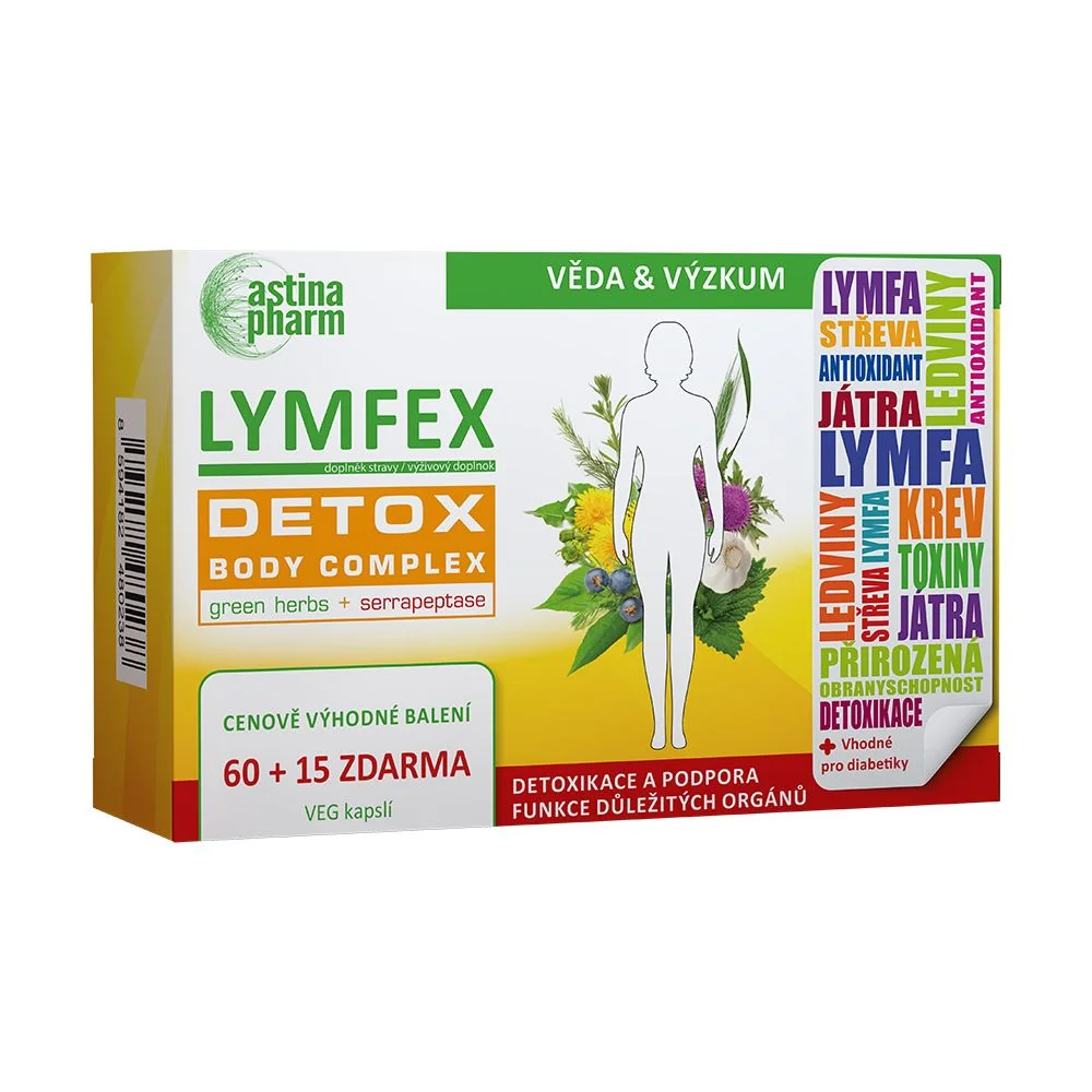 Astina LYMFEX detox body complex 60+15 kapslí