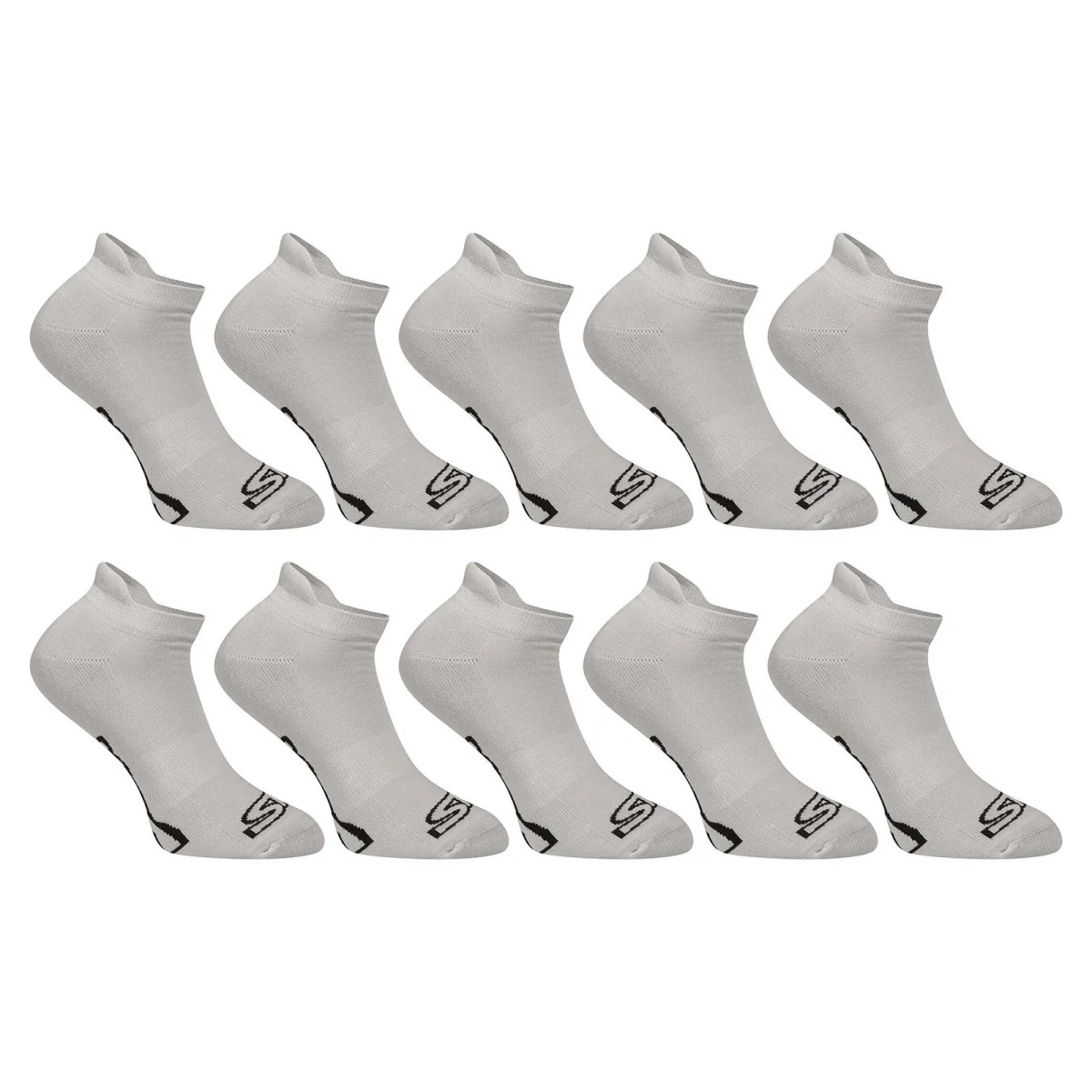 Styx 10PACK ponožky nízké šedé (10HN1062) XL