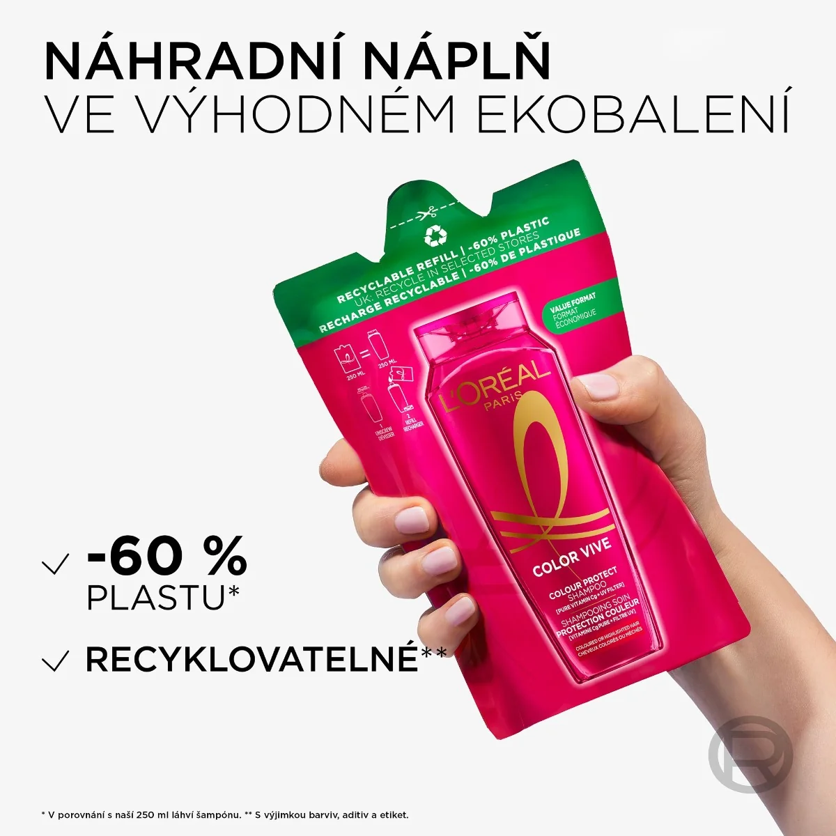 Loréal Paris Elseve Color Vive šampon náhradní náplň 250 ml