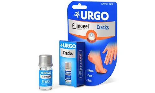 URGO Filmogel® Praskliny je tekuté krytí určené k ošetření kožních trhlin, prasklin a popraskané kůže na rukou i nohou.