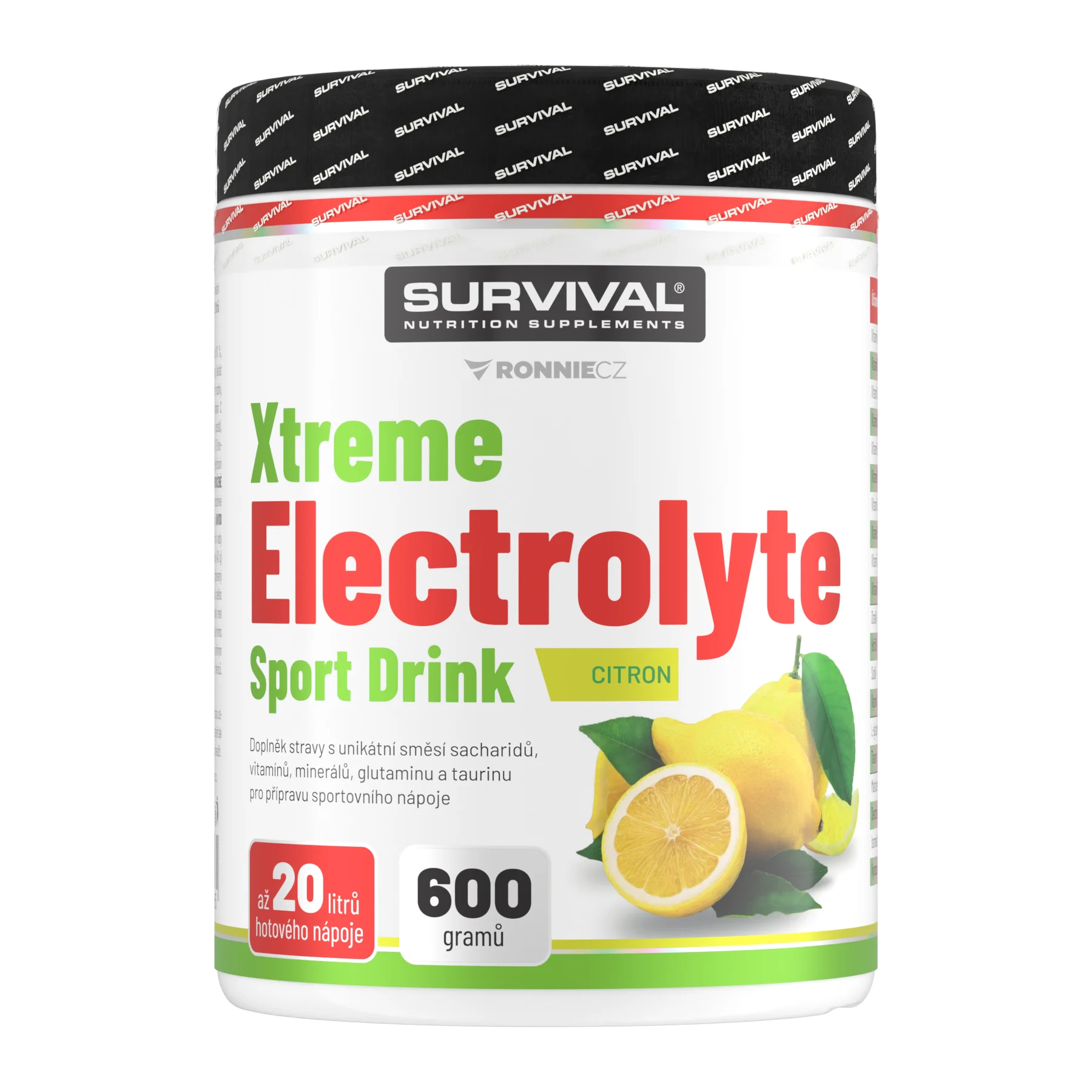 Survival Xtreme Electrolyte Sport Drink 600 g citron