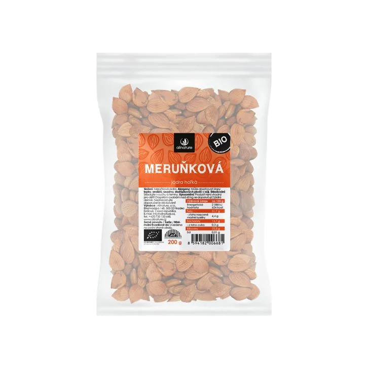 Allnature Meruňková jádra hořká BIO 200 g