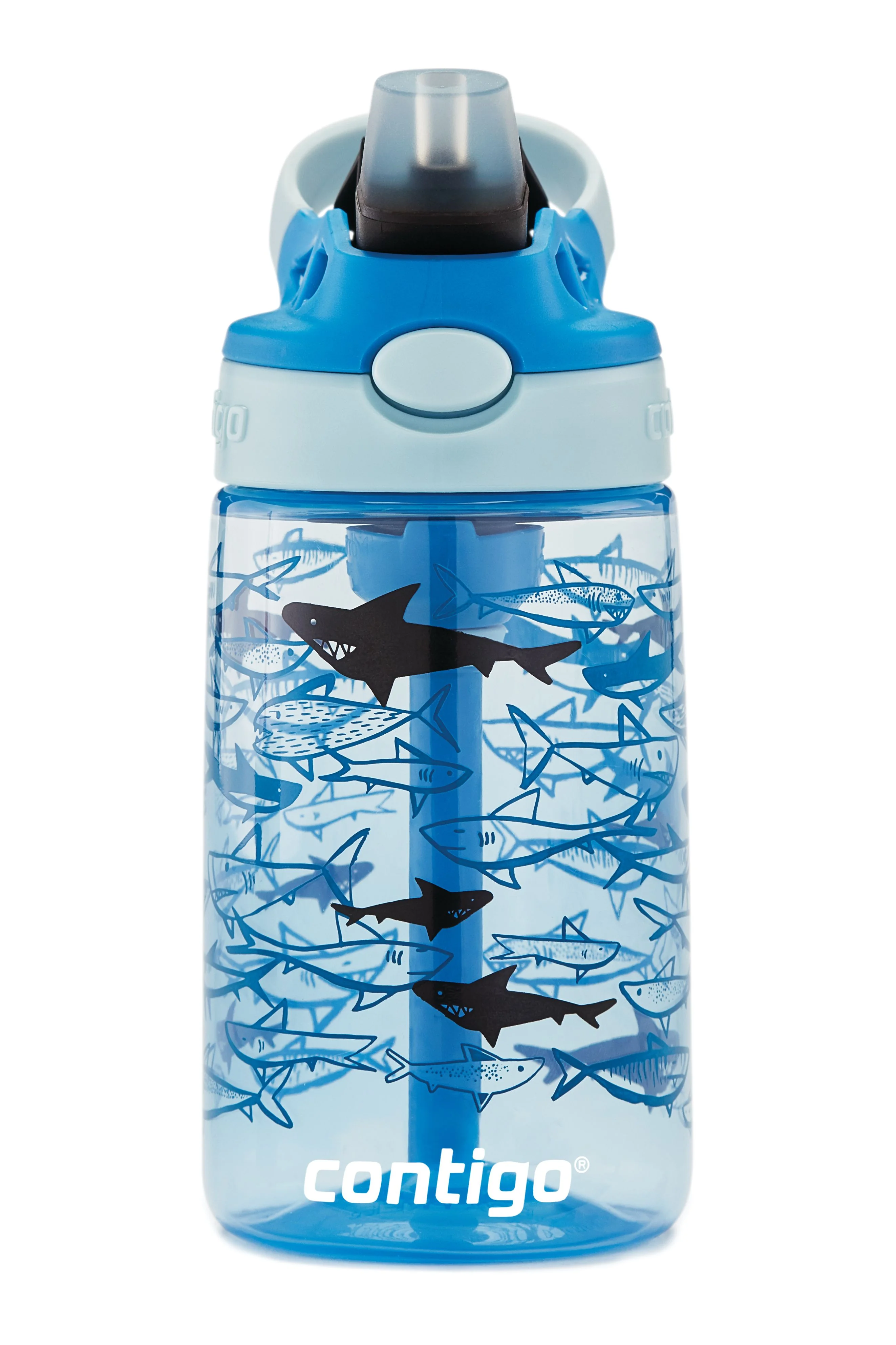 Contigo Dětská láhev Easy Clean Blue Sharks modrá 420 ml