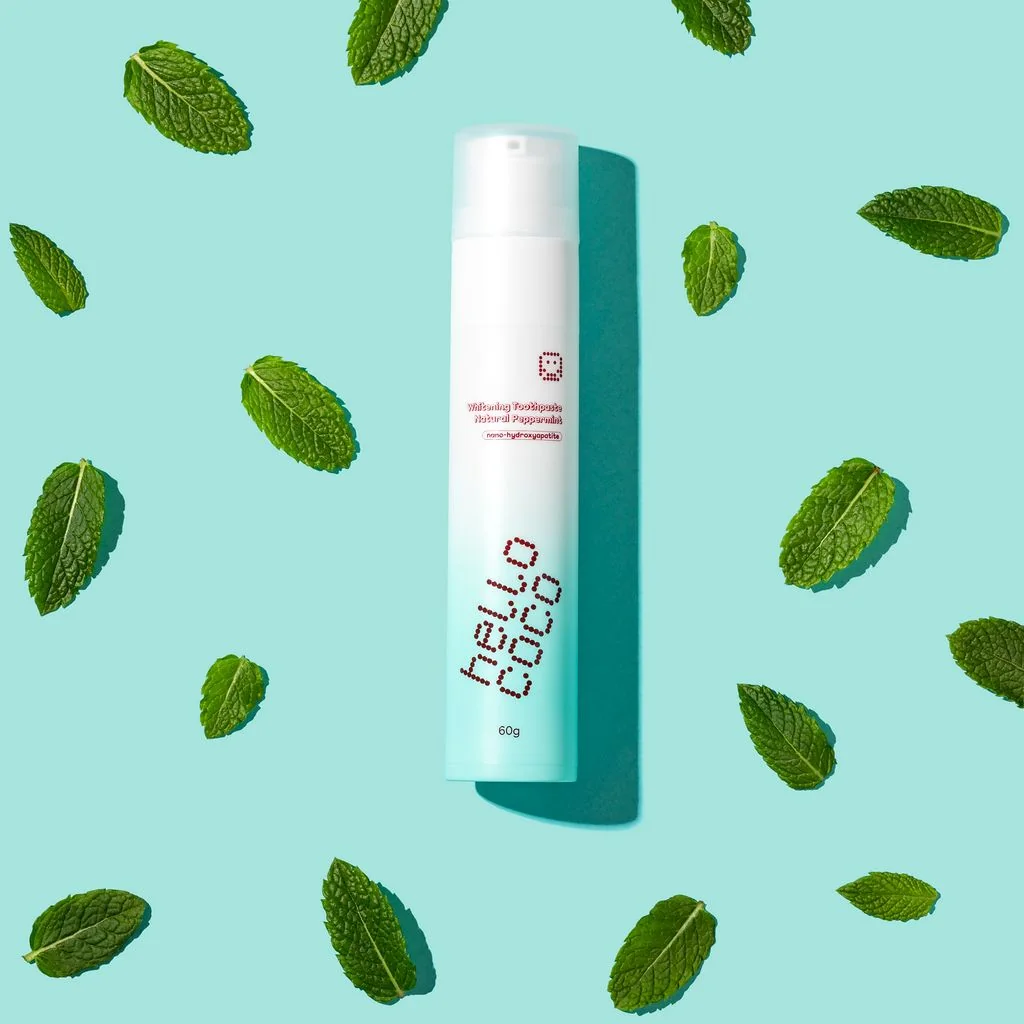 Hello Coco n-HA Bělicí zubní pasta Peppermint 60 g
