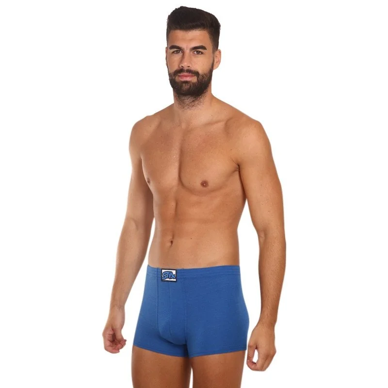 Styx Pánské boxerky klasická guma modré (Q967) M 