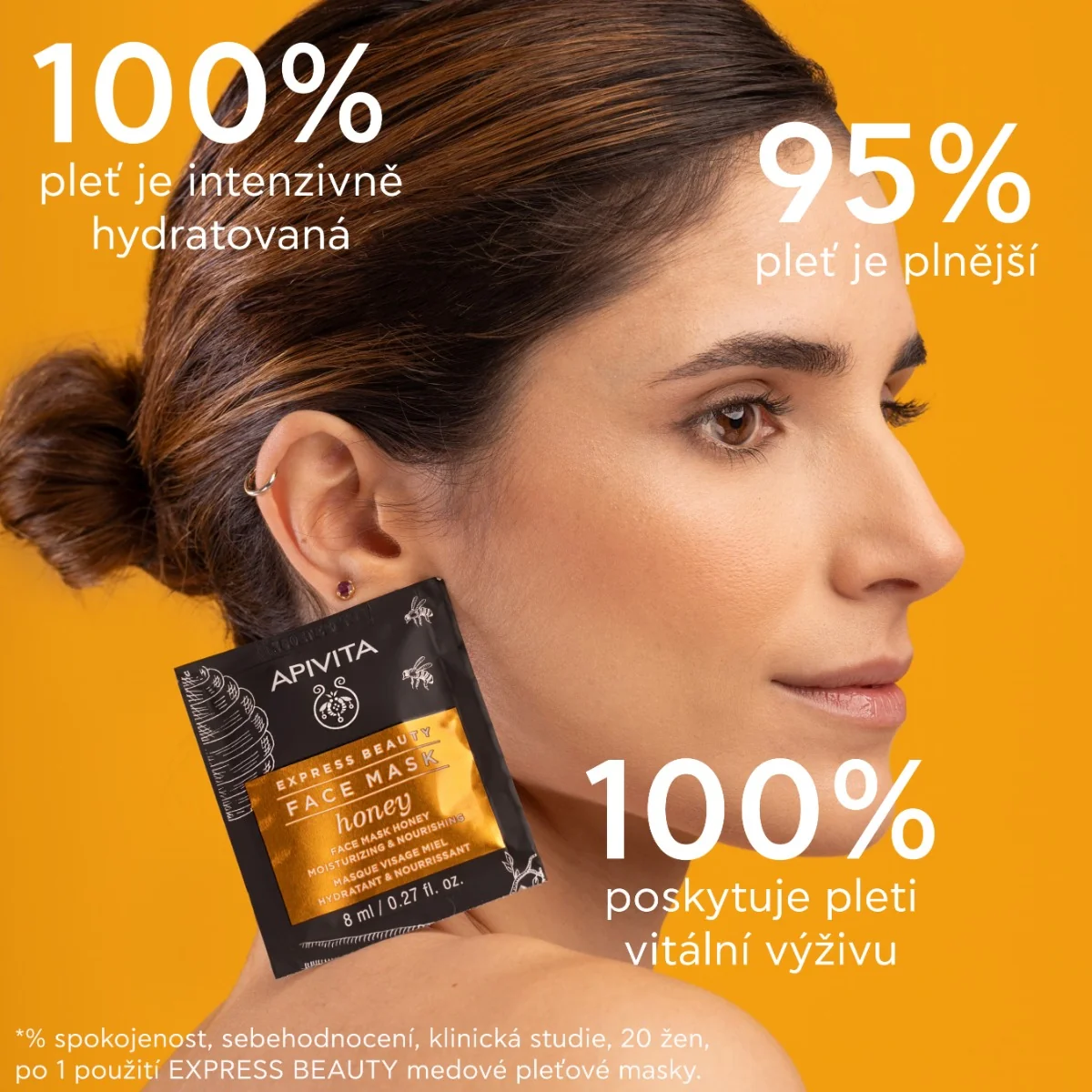 APIVITA Express Beauty Honey pleťová maska 2x8 ml