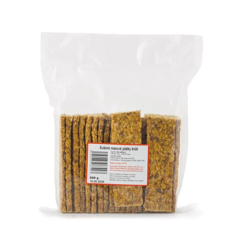 Sokol Falco Sušené masové plátky krůtí 500g