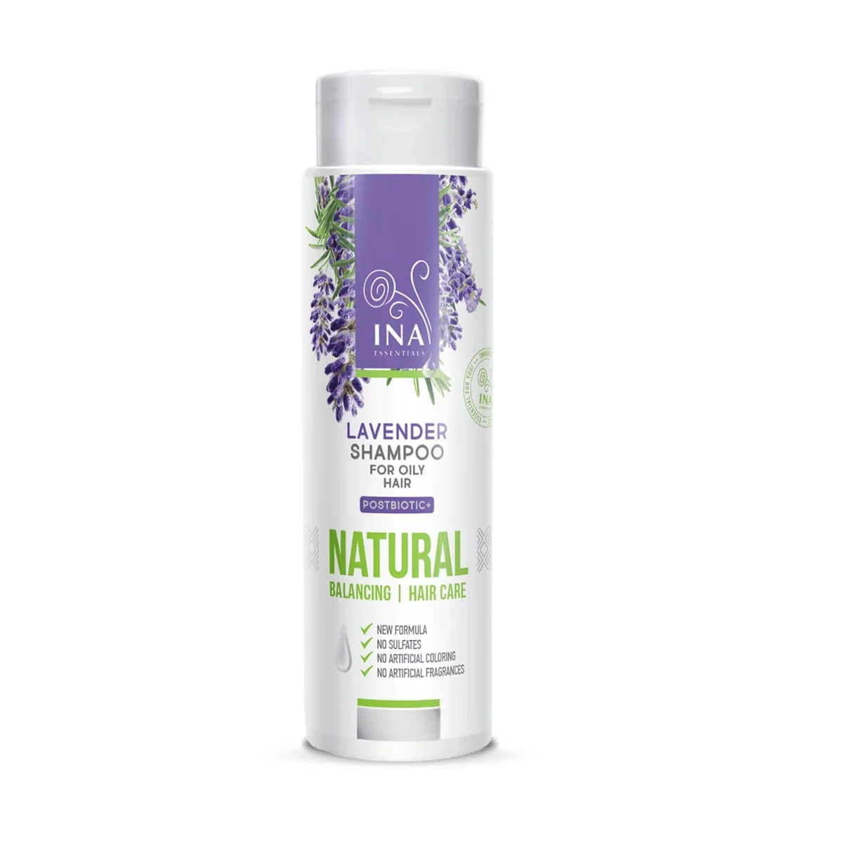 InaEssentials Přírodní levandulový šampon proti lupům 200 ml
