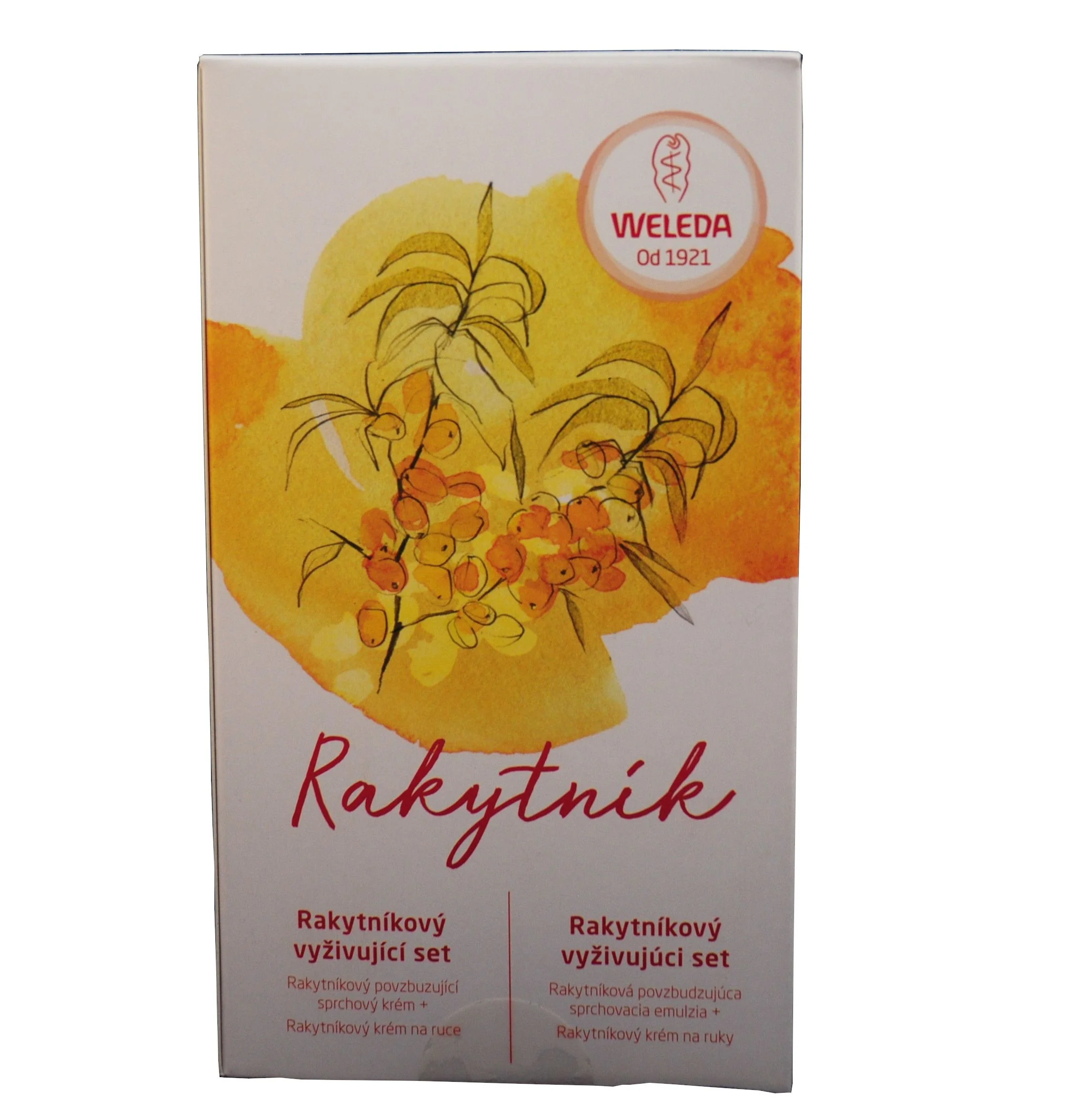 RP Weleda Rakytníkový set sprchový gel 200 ml + krém na ruce 50 ml