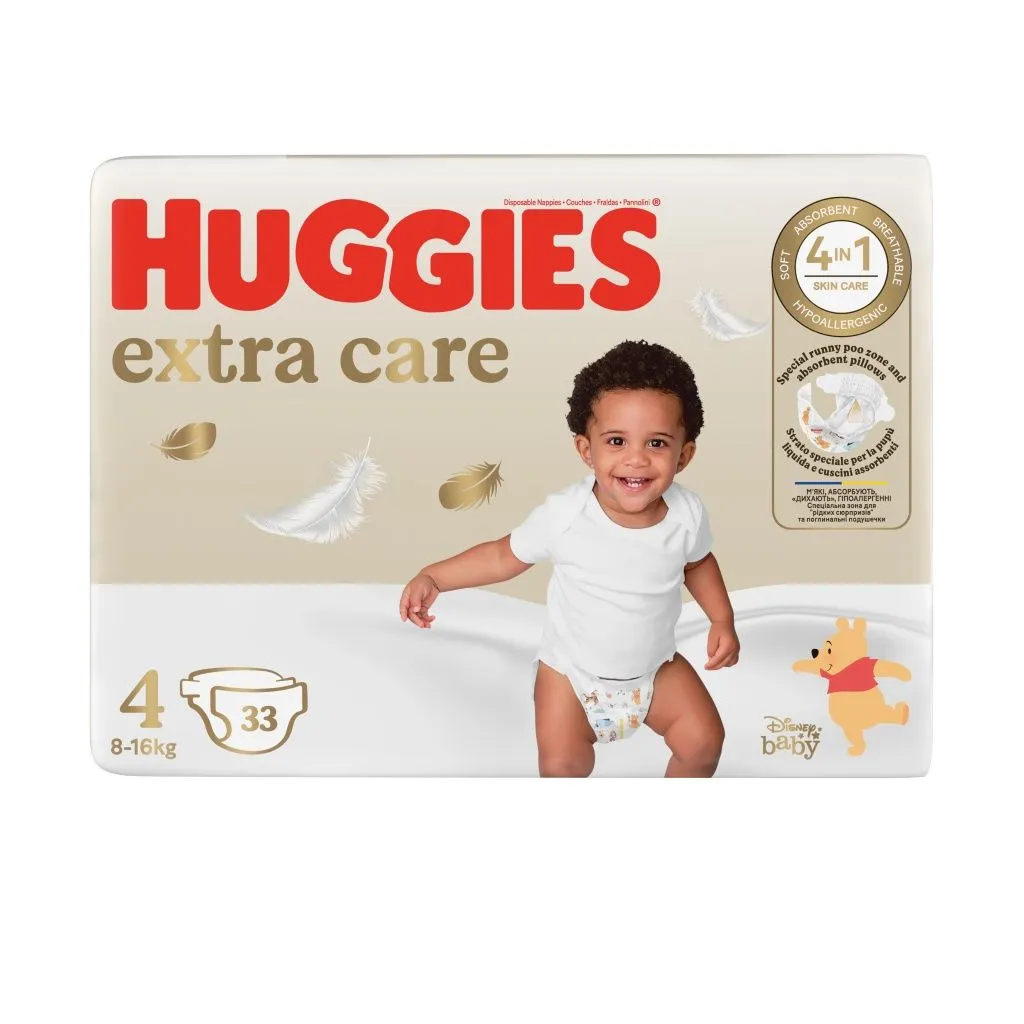 Huggies Extra Care 4 8-16 kg dětské pleny 33 ks