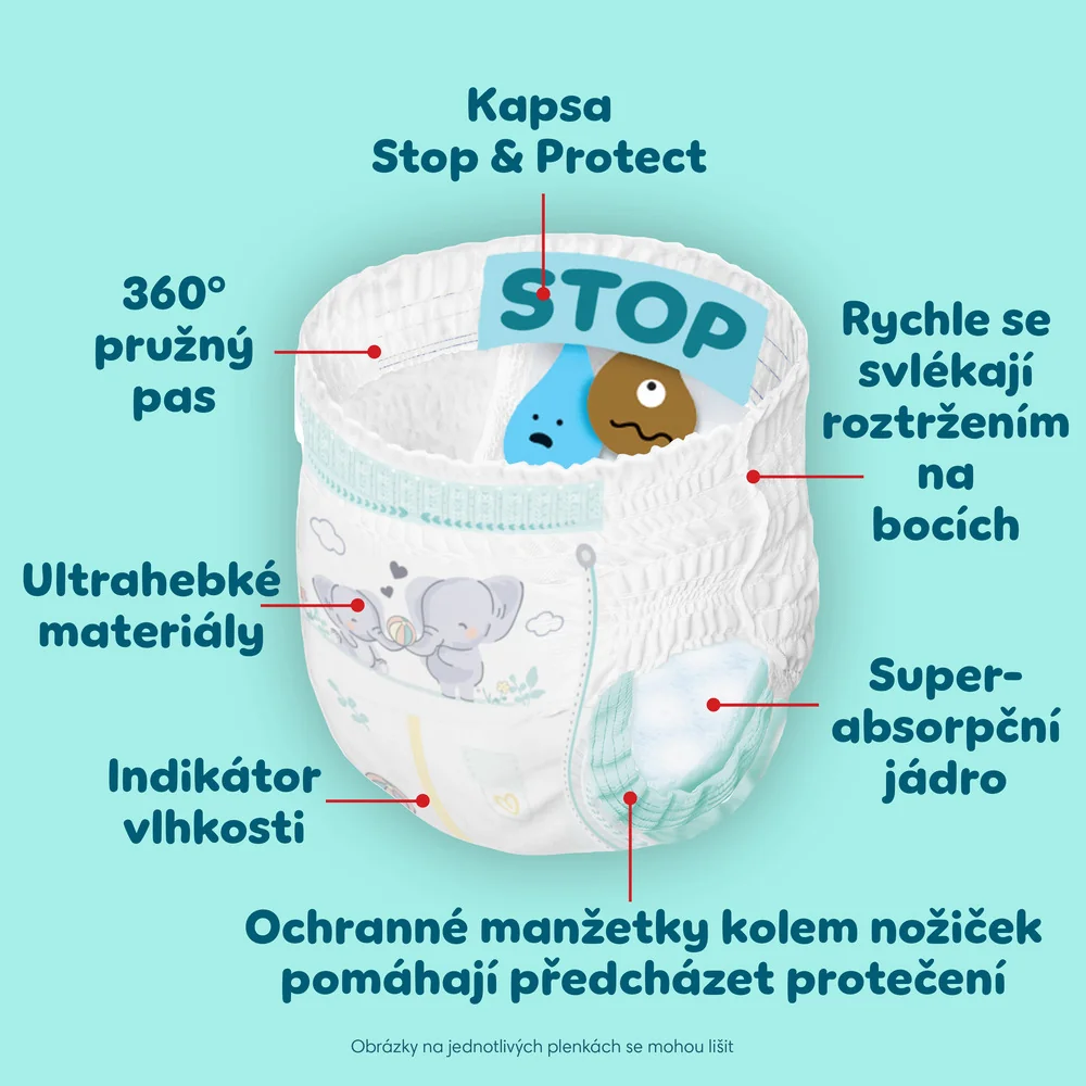 Pampers Premium Care Pants vel. 3 6–11 kg plenkové kalhotky 152 ks