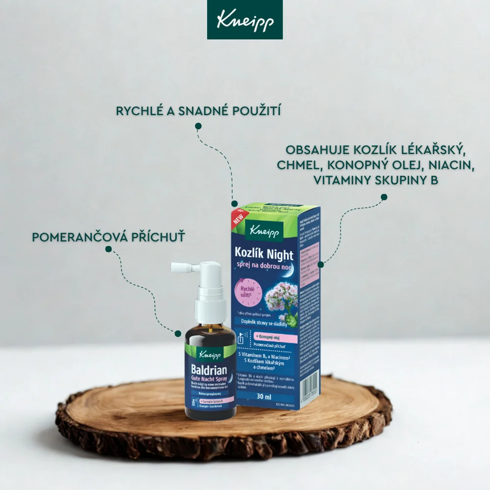 Kneipp Kozlík Night sprej na dobrou noc 30 ml