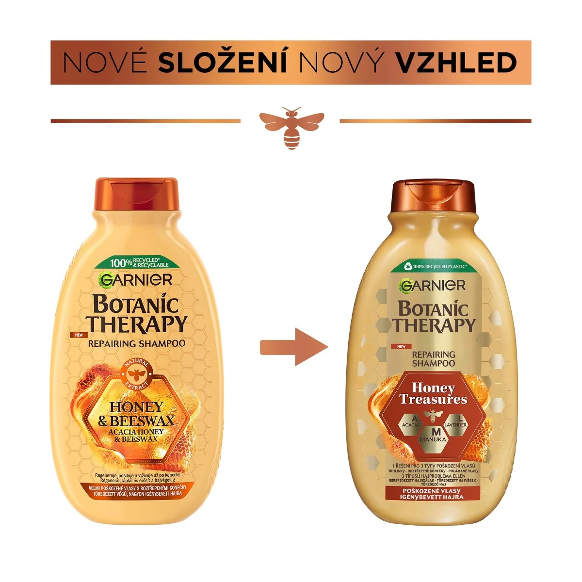 Garnier Botanic Therapy Honey Treasures šampon na poškozené vlasy 400 ml