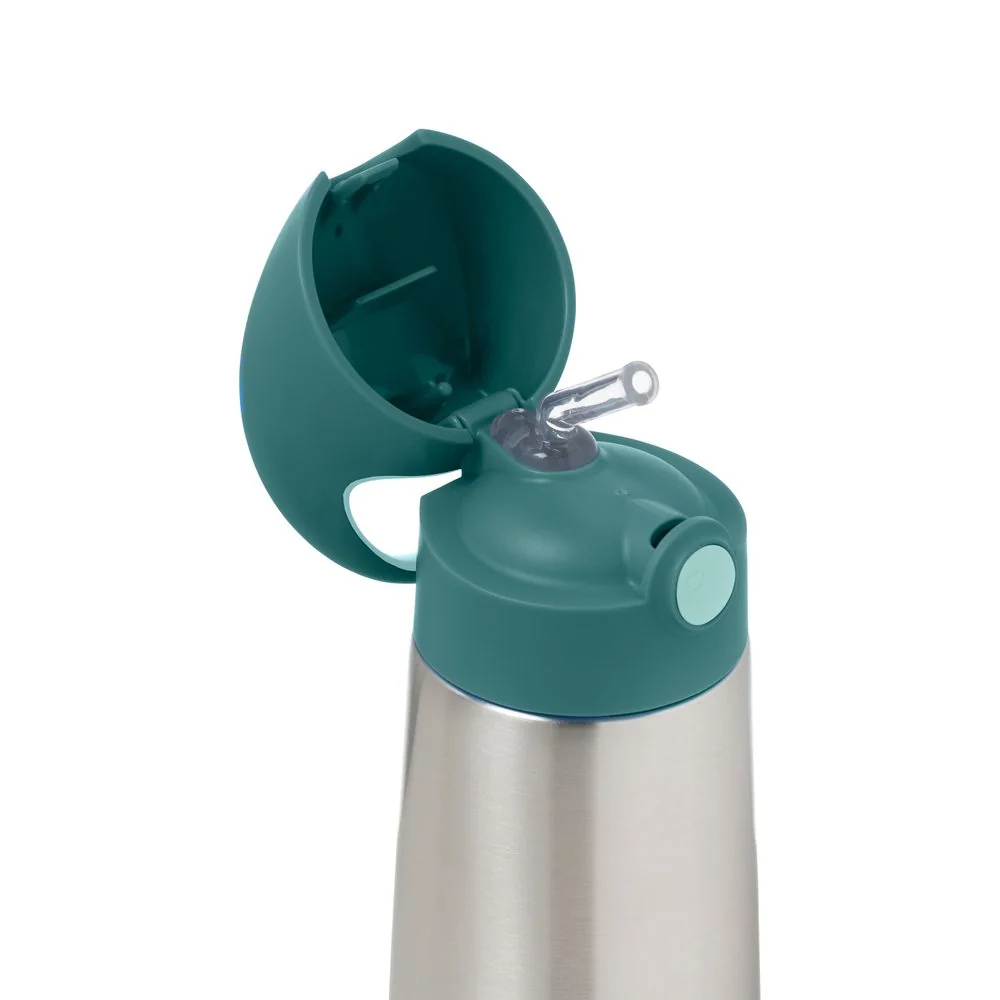 B.BOX Termoska na pití s brčkem 350 ml - emerald forest