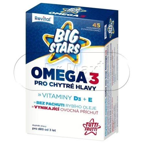 REVITAL Big Stars Omega 3+vitaminy D a E cps.45
