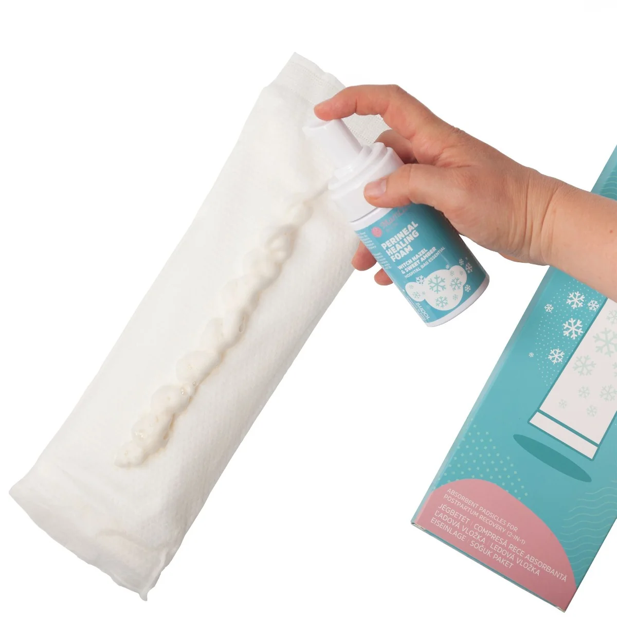 MomCare Perineální pěna s vilínem a třezalkou 100 ml