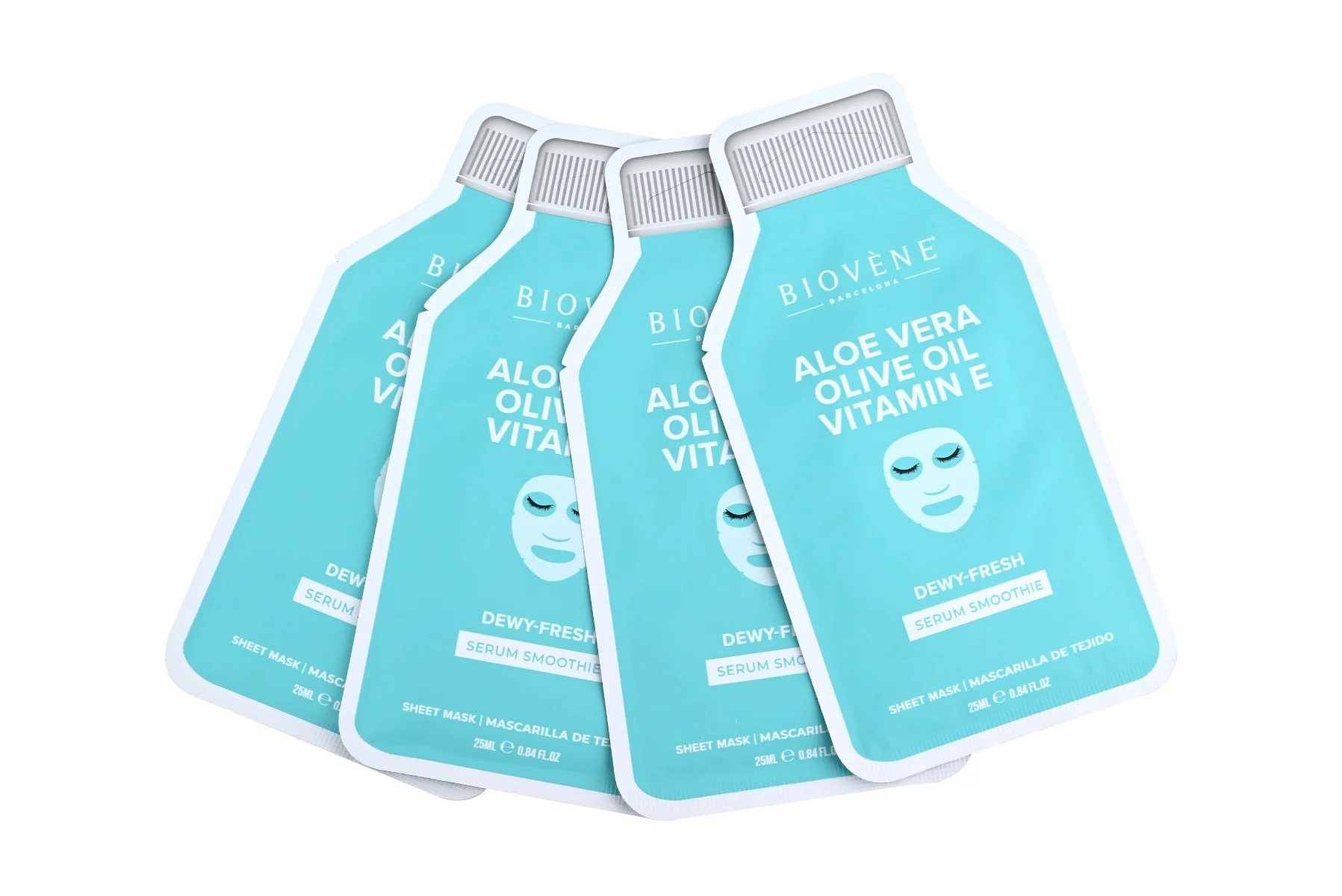BIOVÉNE Aloe Vera + Vitamin E Dewy-Fresh plátýnková maska 25 ml
