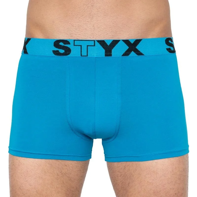 Styx 3PACK pánské boxerky sportovní guma modré (G9676869) XXL