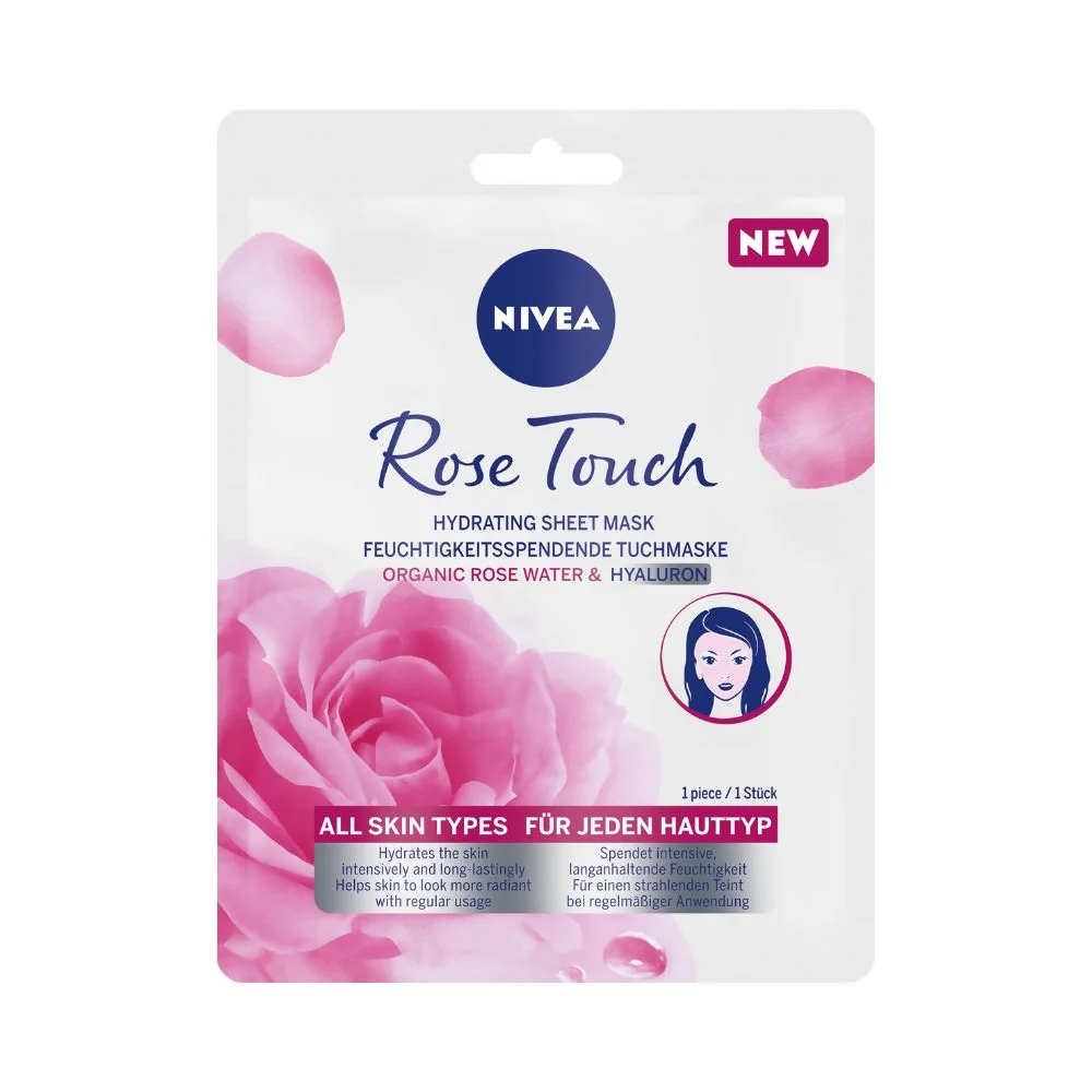 Nivea Rose Touch hydratační textilní maska 1 ks