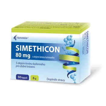 Noventis Simethicon 80 mg s olejem kmínu kořenného 50 kapslí