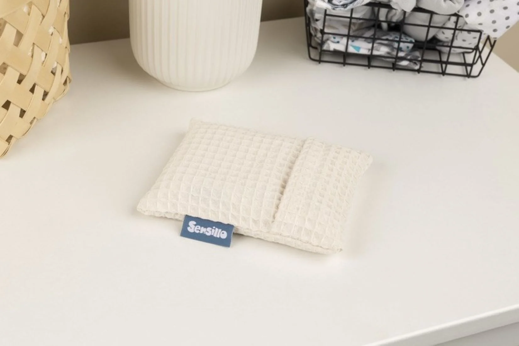SENSILLO Termofor Wafel Premium Retro béžový – třešňové pecky, pecičky