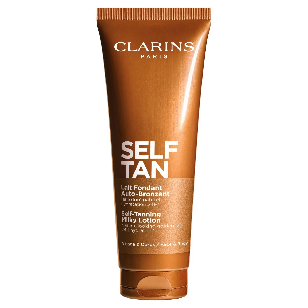 Clarins Self Tan Face Body Milk Lotion samoopalovací mléko na obličej a tělo 125 ml