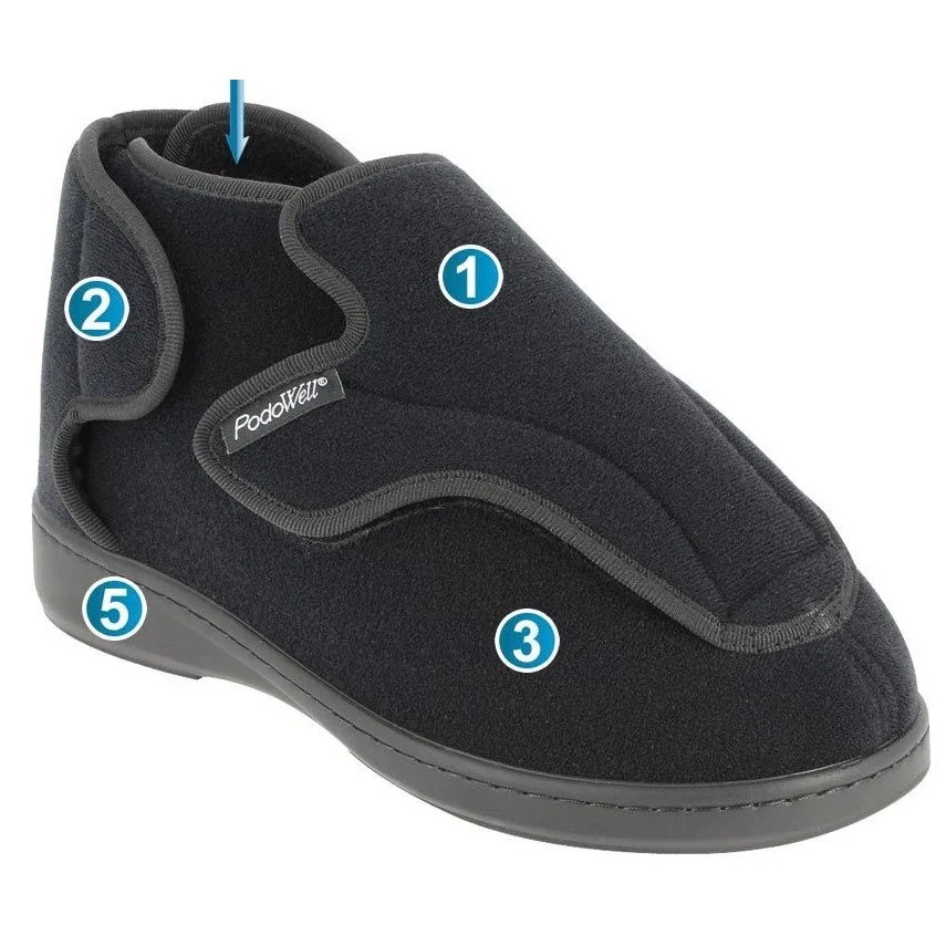 PodoWell ALTITUDE obuv pro extrémně oteklé nohy unisex černá velikost: 44